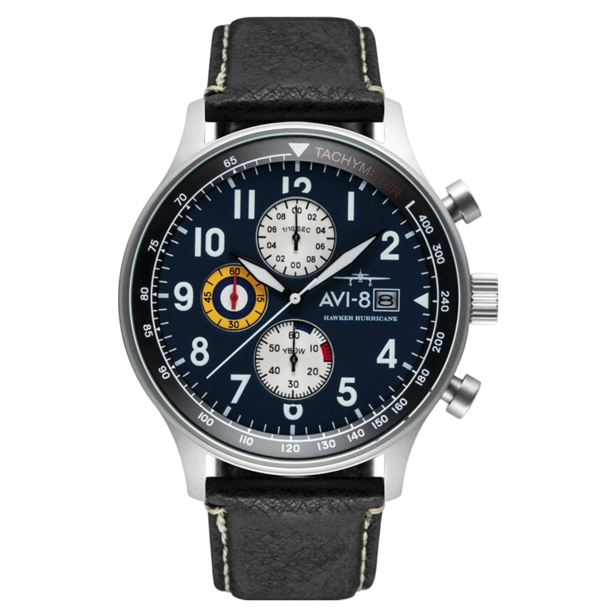 Midnight Black Hawker Hurricane Classic Chronograph AVI 8