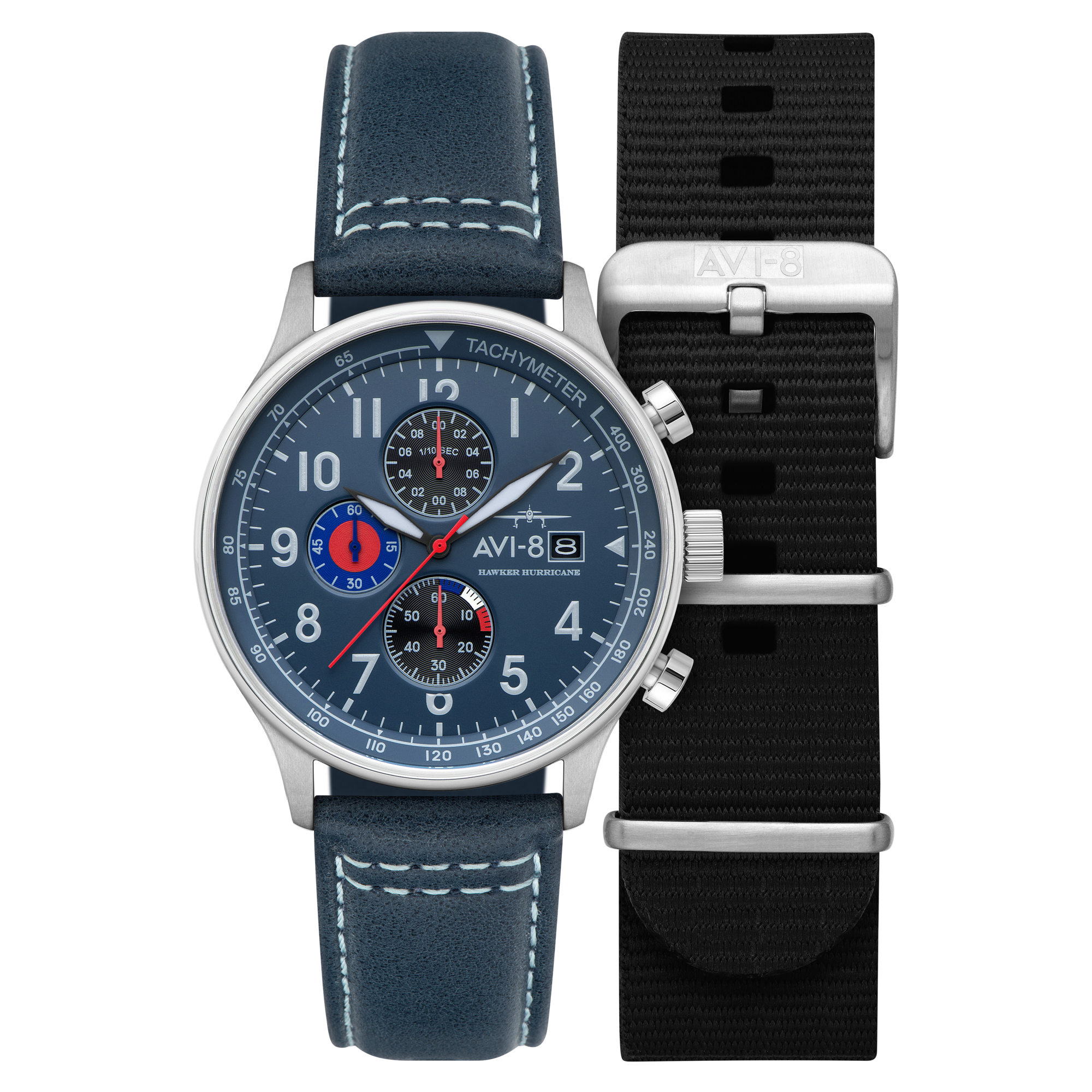 Opal Blue | Hawker Hurricane Classic Chronograph – AVI-8 Timepieces