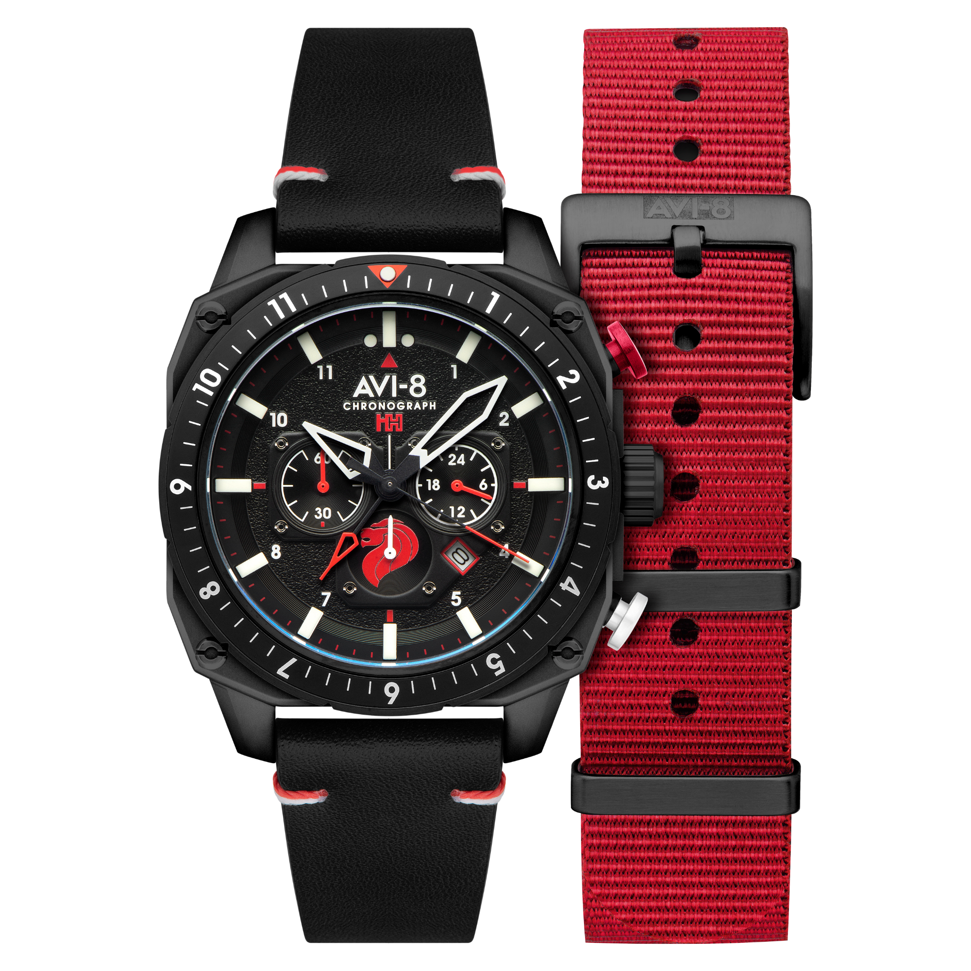 Pegasus Black | Hawker Hunter Atlas Dual Time Chronograph