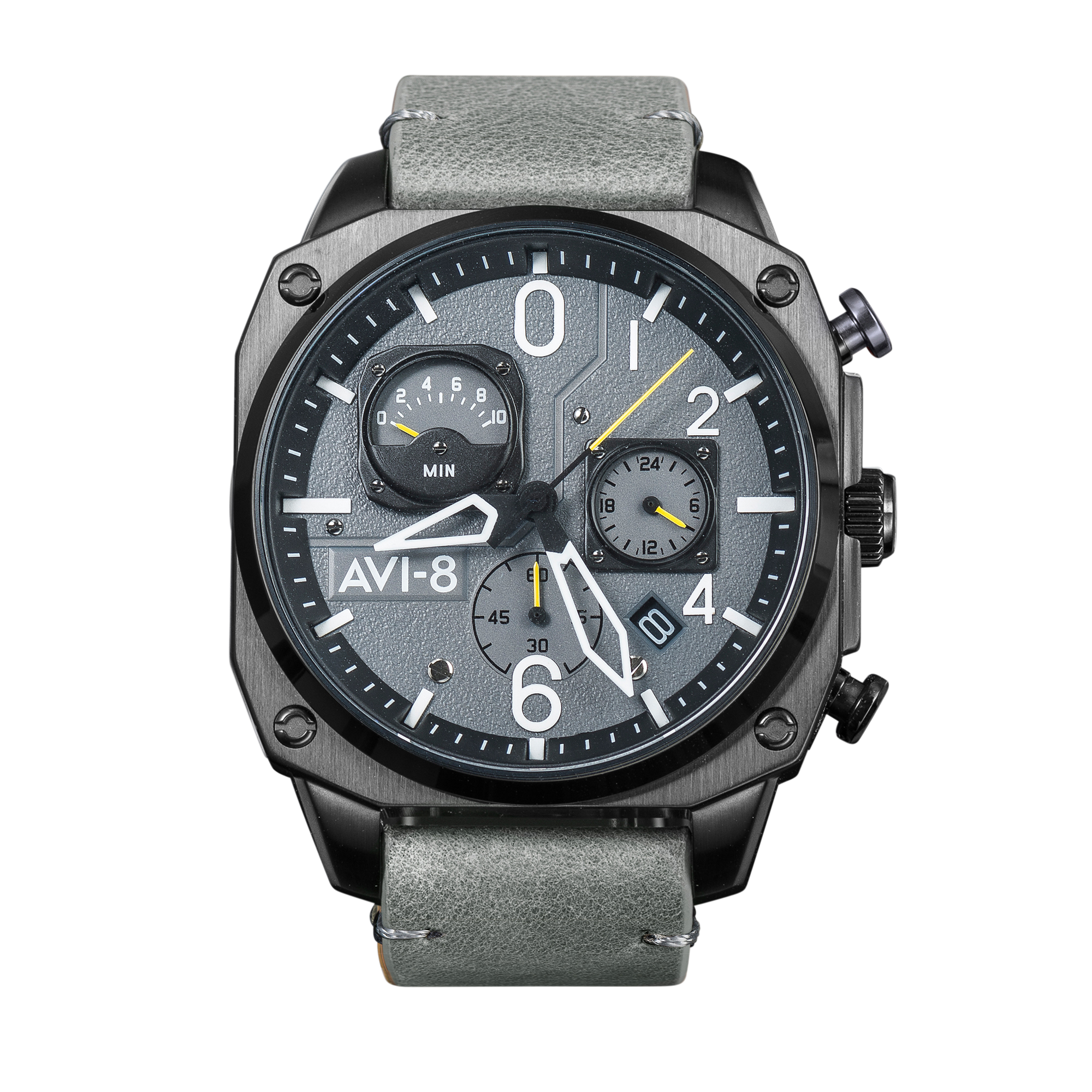 Sea Gray | Hawker Hunter Retrograde Chronograph – AVI-8 Timepieces