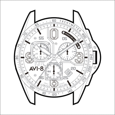 P-51 Mustang Blakeslee Chronograph D-Day 80 Limited<br>AV-4077-06