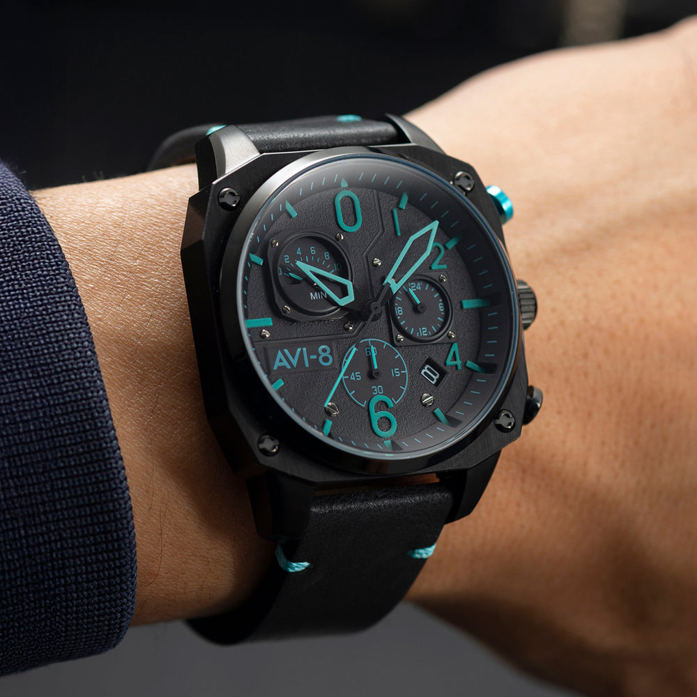 Blue Diamond | Hawker Hunter Retrograde Chronograph – AVI-8 Timepieces