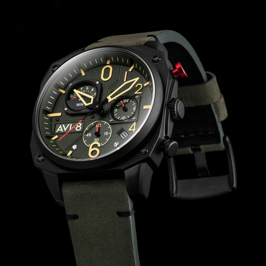 Deep Green Black | Hawker Hunter Retrograde Chronograph – AVI-8