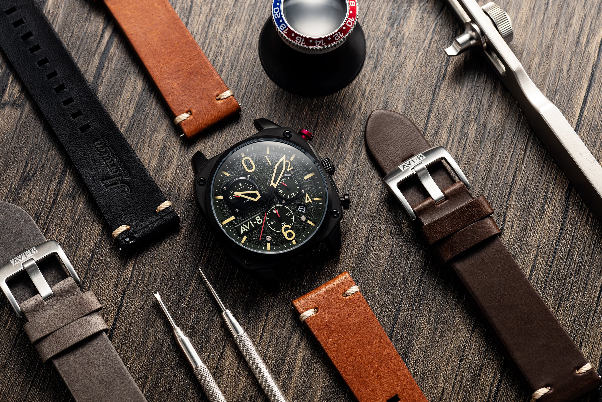 Deep Green Black | Hawker Hunter Retrograde Chronograph – AVI-8