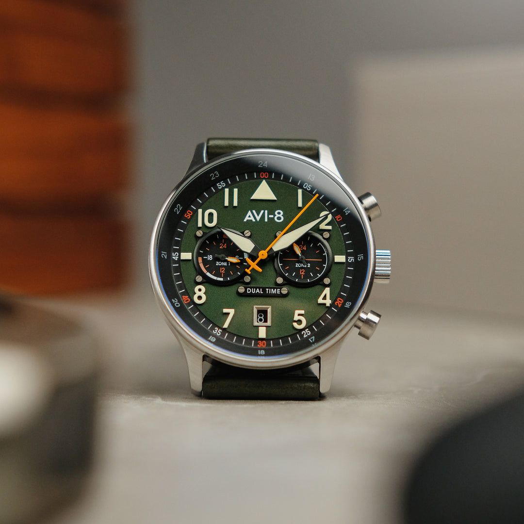 Merville | Hawker Hurricane Carey Dual Time – AVI-8 Timepieces
