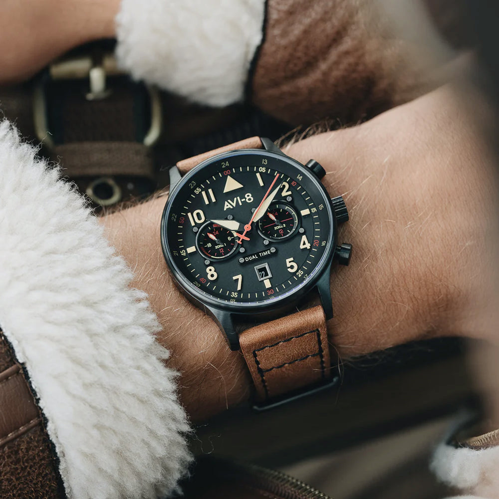 Debden | Hawker Hurricane Carey Dual Time – AVI-8 Timepieces