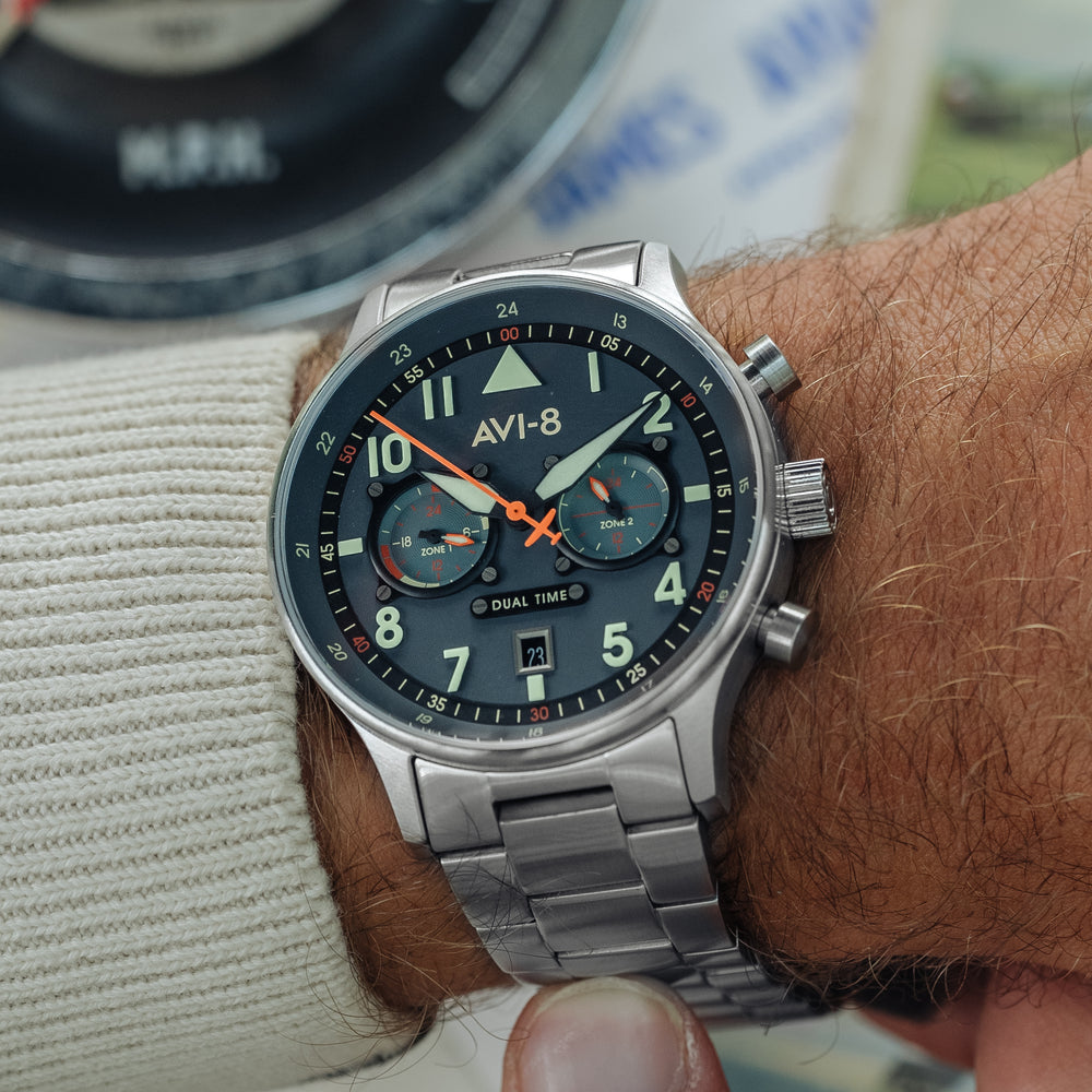 Gutersloh | Hawker Hurricane Carey Dual Time – AVI-8 Timepieces