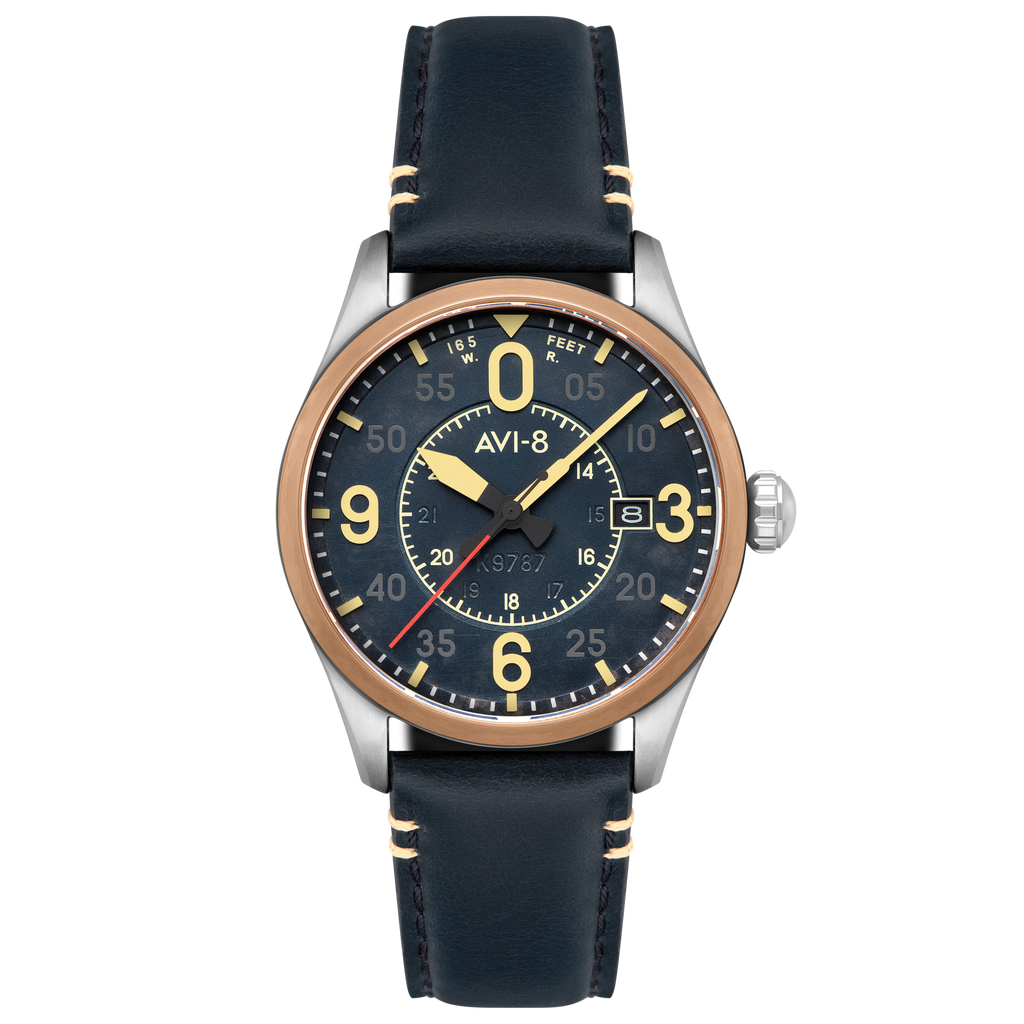 Distressed Blue | Spitfire Smith Automatic – AVI-8 Timepieces