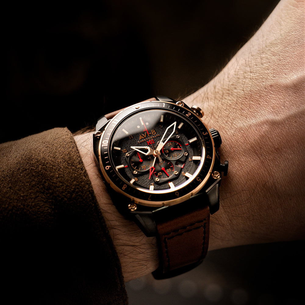 Jade Black | Hawker Hunter Atlas Dual Time Chronograph – AVI-8