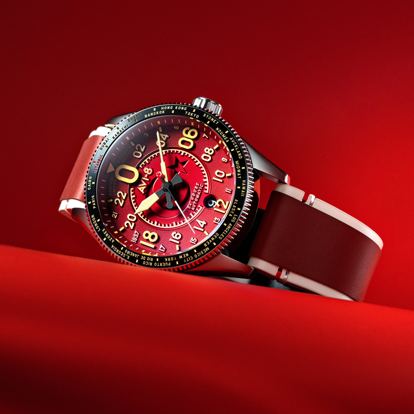 Gökçen Red | Sabiha Gökçen 24 Hour Automatic Limited Edition – AVI