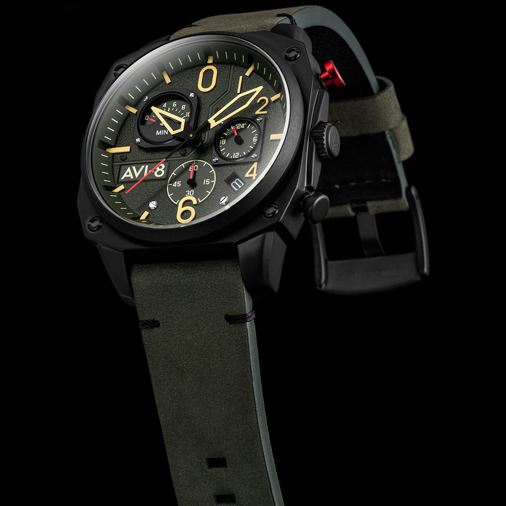DEEP GREEN BLACK RETROGRADE CHRONOGRAPH 4