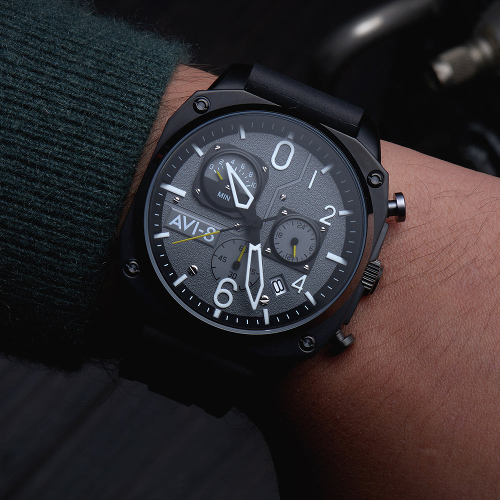 TACTICAL BLACK RETROGRADE CHRONOGRAPH 3