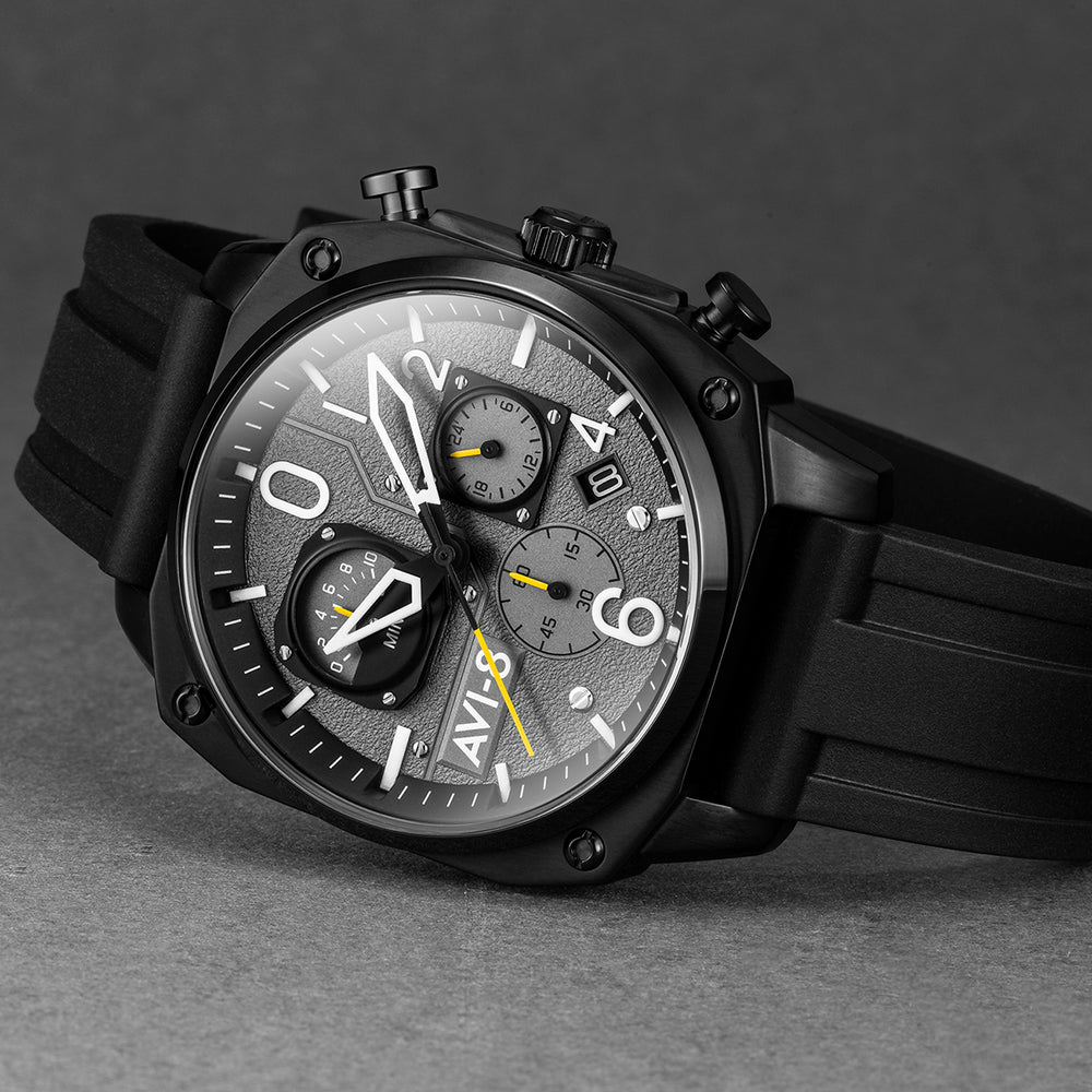 TACTICAL BLACK RETROGRADE CHRONOGRAPH 5