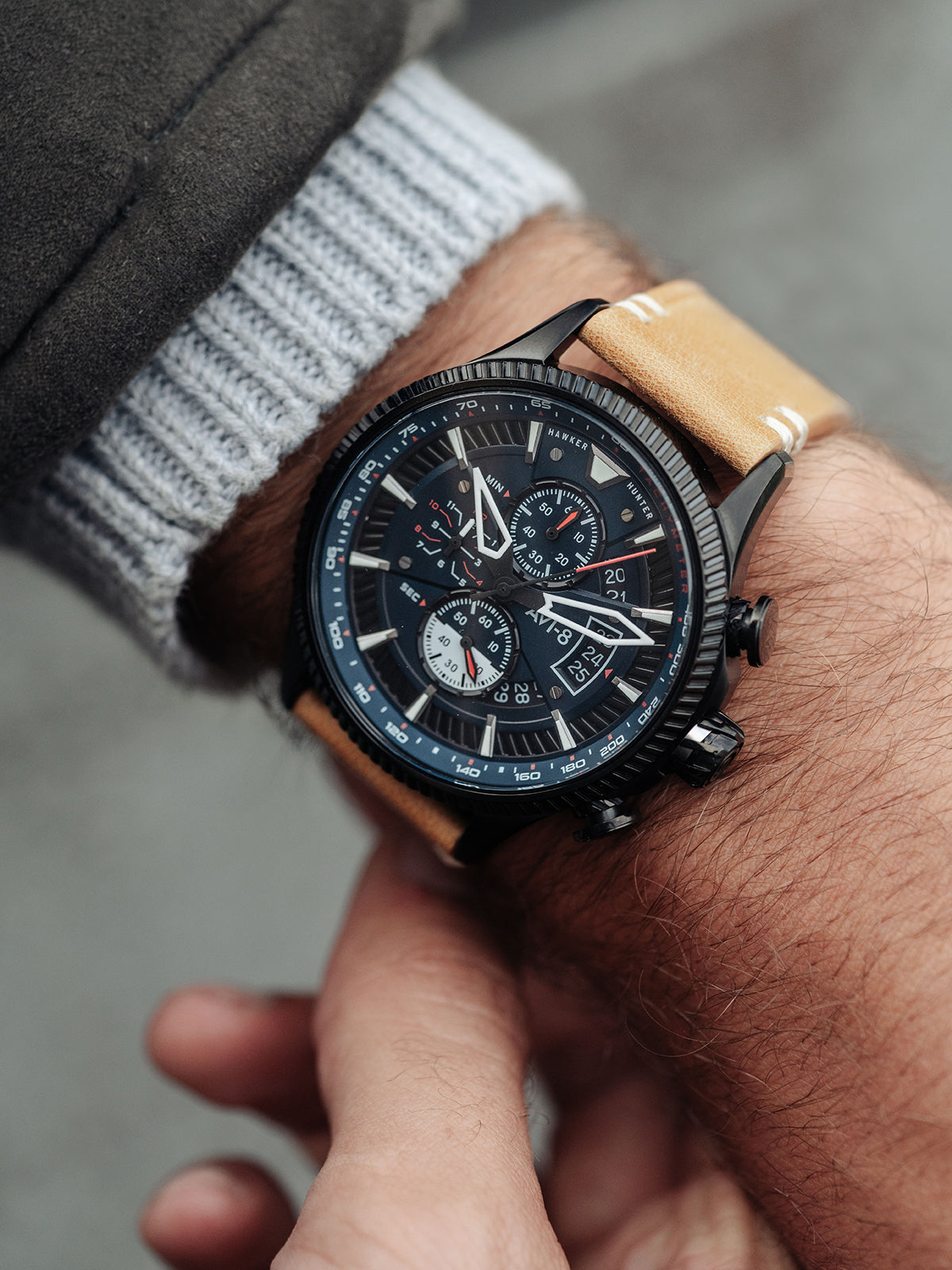 CARBON NAVY AVON CHRONOGRAPH 2