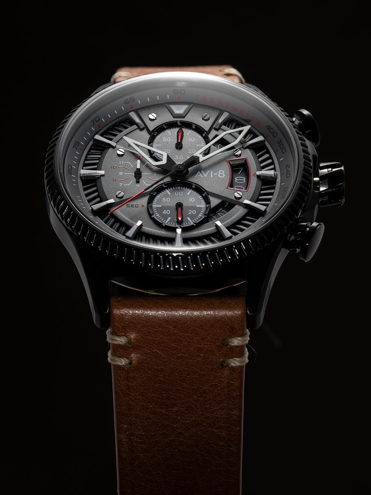 SCARLET BLACK BROWN AVON CHRONOGRAPH 4