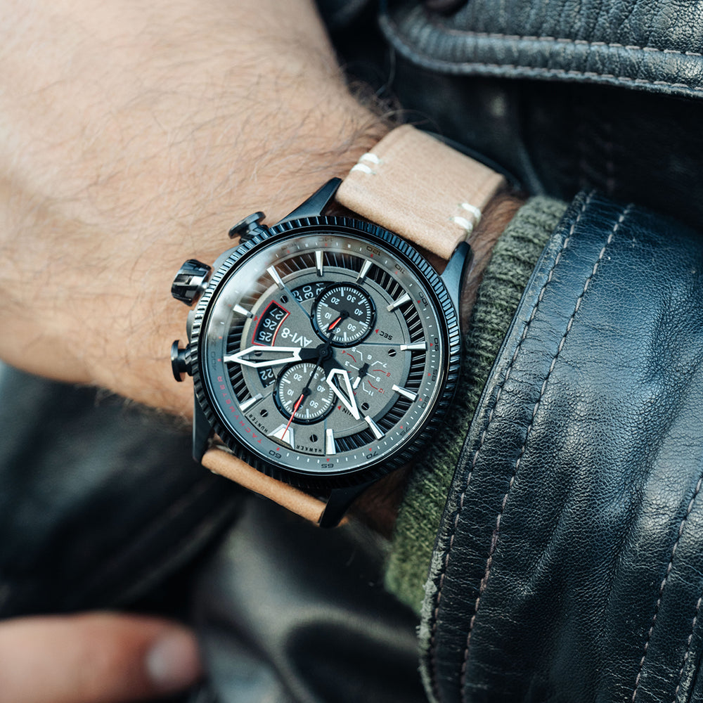 SCARLET BLACK BROWN AVON CHRONOGRAPH 2