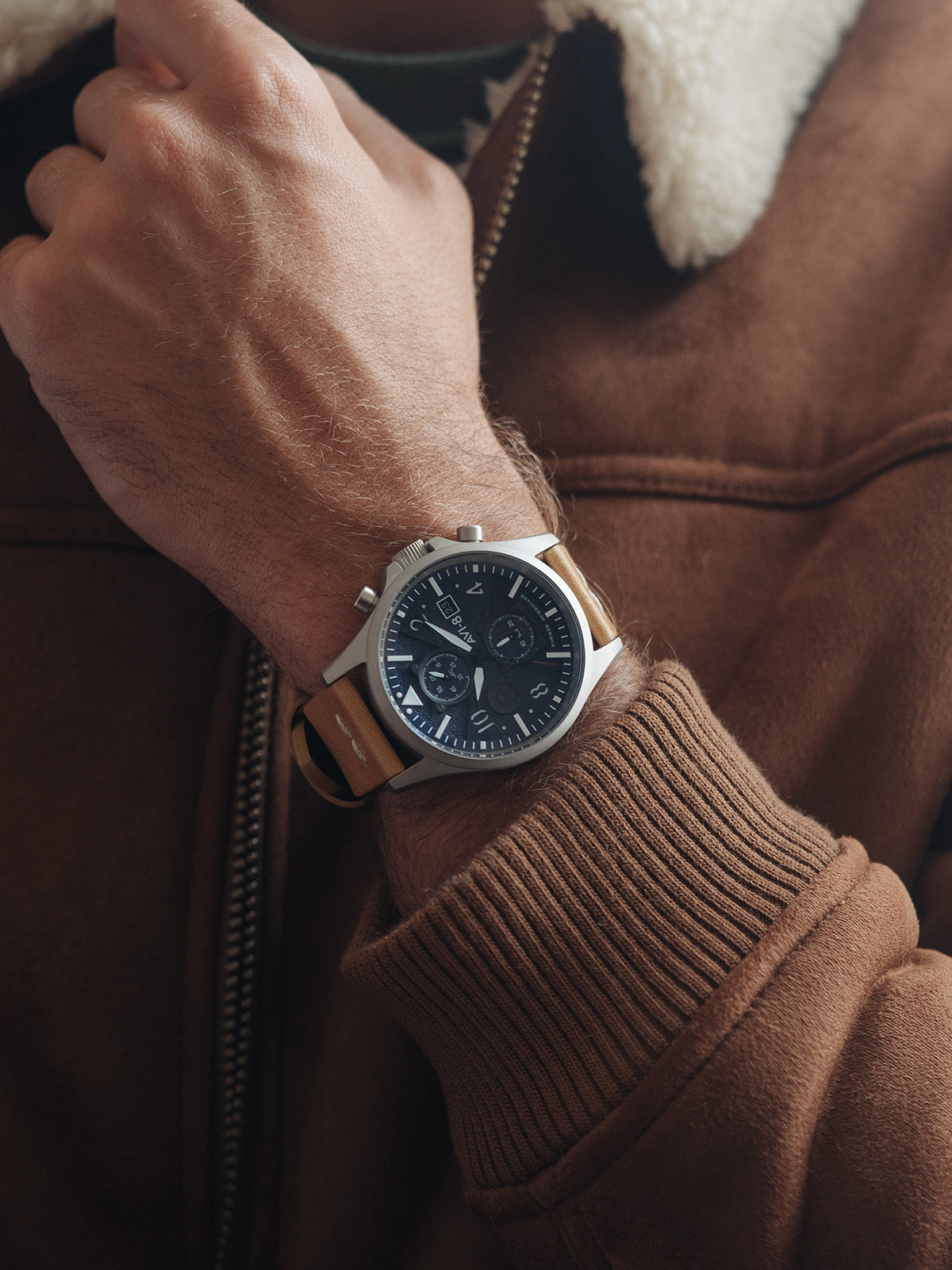 NAVY TAN BULMAN CHRONOGRAPH 3